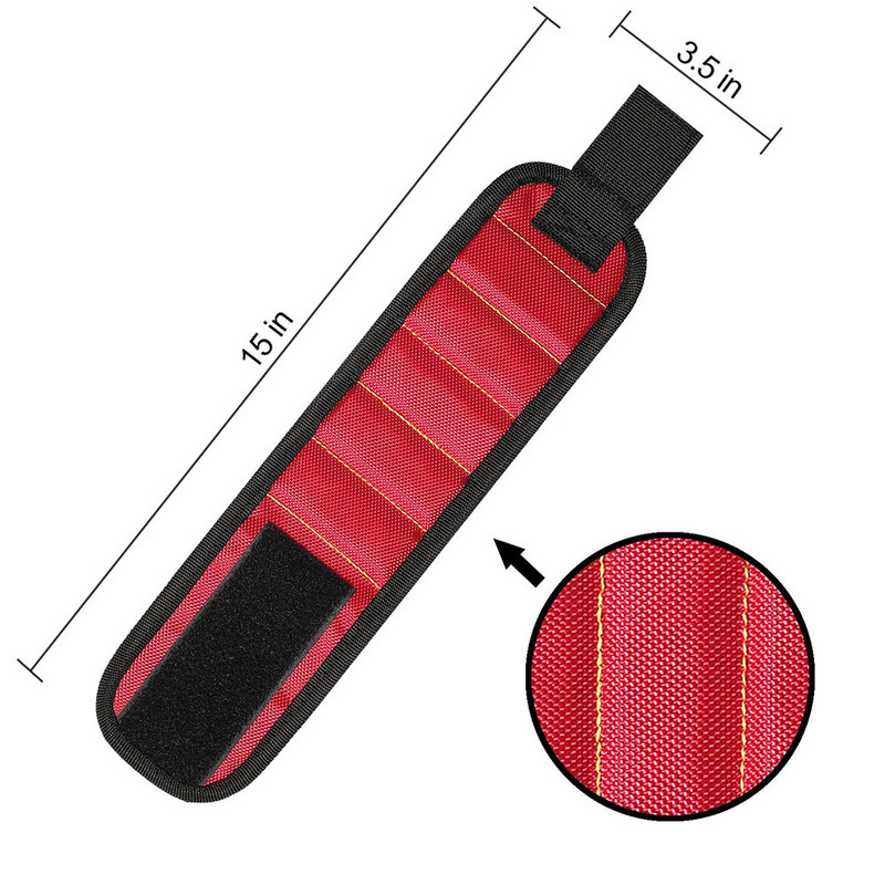 Mágneses csuklópánt mágneses karpánt 10 erős neodímium mágnes a csuklópántba beágyazva csavarok, bitek és egyebek tartásához