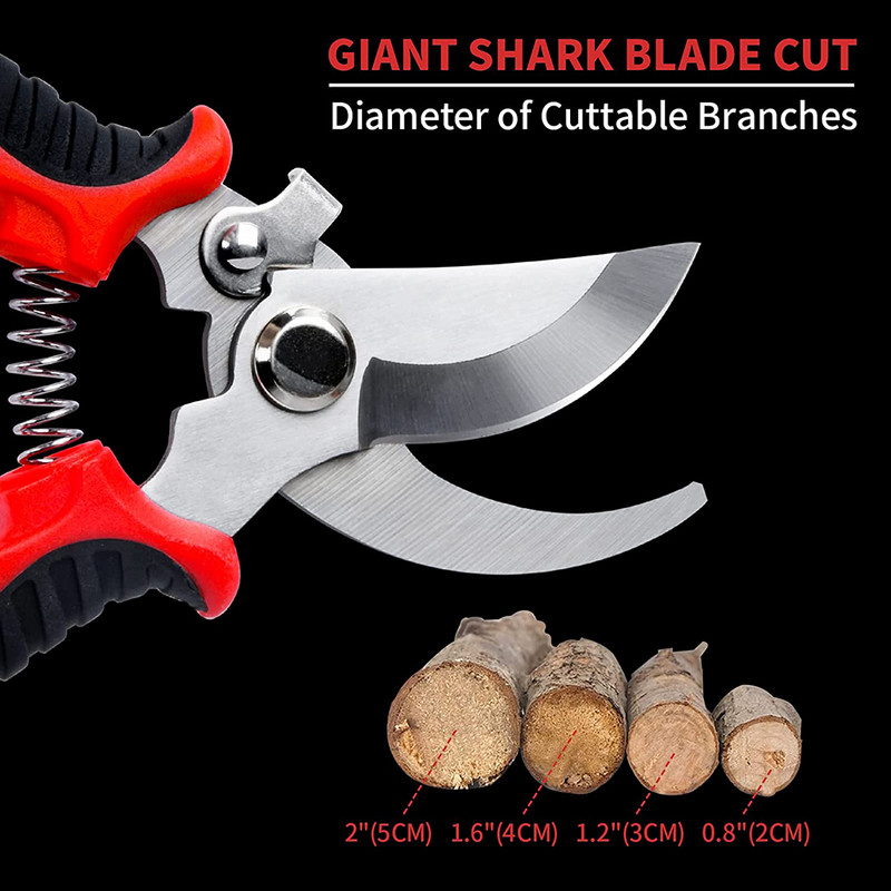 Foarfece de tăiere bypass pentru grădinărit Foarfece de tundere rezistente din oțel inoxidabil Foarfece de precizie pentru plante bonsai Flori de legume