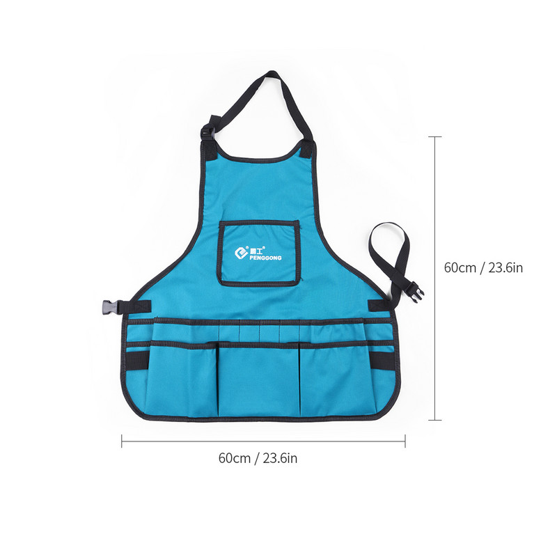 PENGGONG ūdensnecaurlaidīgs audekls dārza darbarīku priekšautu instrumentu soma ar kabatām, regulējams izmērs, piemērots vīriešiem un sievietēm