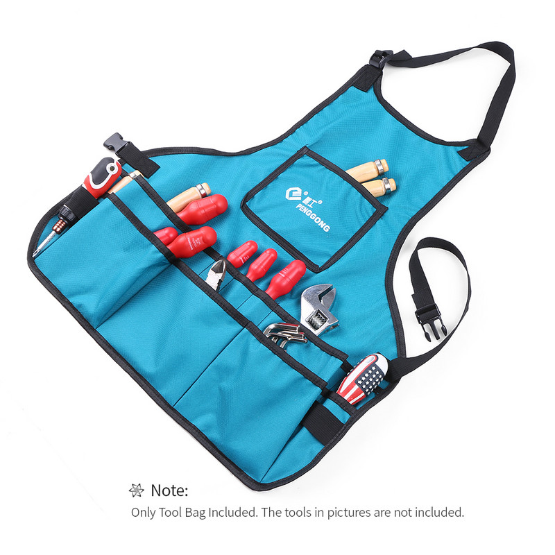 PENGGONG ūdensnecaurlaidīgs audekls dārza darbarīku priekšautu instrumentu soma ar kabatām, regulējams izmērs, piemērots vīriešiem un sievietēm