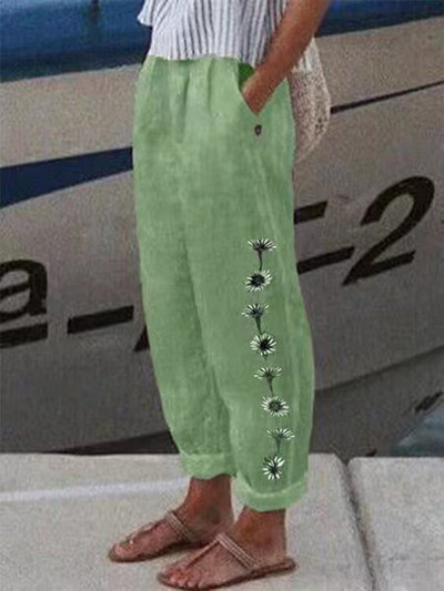 Puuvillane lina, soliidsed naiste püksid, mood, uued õõnsad taskud naistele vabaaja tänavariided kontori vabad püksid naistele