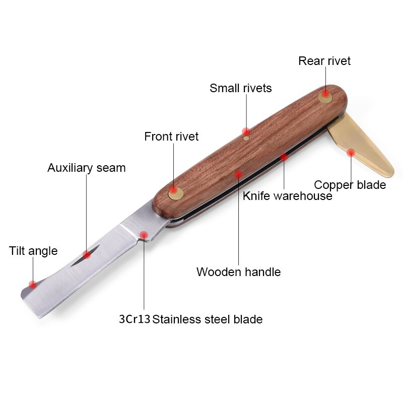 Skiepijimo įrankiai Sulankstomas skiepijimo genėjimo peilis Profesionalus sodo skiepijimo pjaustytuvas nerūdijančio plieno medinės rankenos skiepijimo peilis