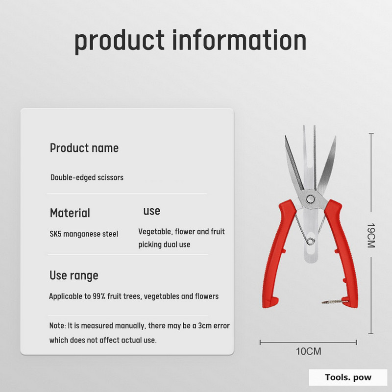 Foarfece pentru cules fructe cu două tăișuri Foarfece pentru citrice cu două tăișuri Foarfece pentru pomi fructiferi Foarfece pentru flori Foarfece subțiri pentru struguri pentru fructe