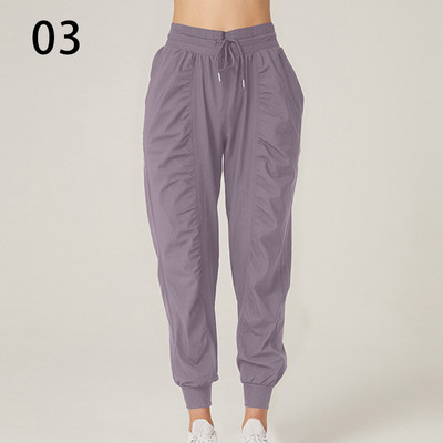 Trenerke Sportske trkačke hlače s vezicom za trčanje Ženske brzosušeće sportske hlače za fitnes s dva bočna džepa Hlače za vježbanje