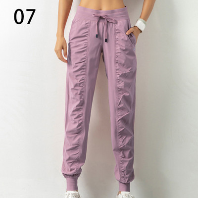 Trenerke Sportske trkačke hlače s vezicom za trčanje Ženske brzosušeće sportske hlače za fitnes s dva bočna džepa Hlače za vježbanje