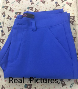 Ikdienas biroja bikses līdz potītēm 90 cm Sieviešu lielizmēra 4xl Slim Pantalones Vidēja jostasvieta Candy Krāsu zīmulis sporta bikses Jaunas bikses