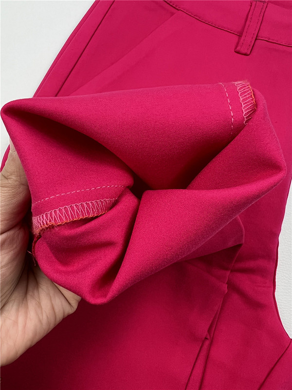 Ikdienas biroja bikses līdz potītēm 90 cm Sieviešu lielizmēra 4xl Slim Pantalones Vidēja jostasvieta Candy Krāsu zīmulis sporta bikses Jaunas bikses