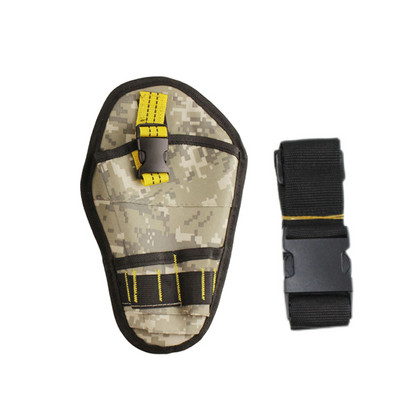 Pārnēsājams lieljaudas urbjmašīnas maciņš Akumulatora elektriķa instrumentu soma uzgaļu turētājs jostas maisiņš Vidukļa akumulatora urbjmašīnas uzglabāšanas kabata