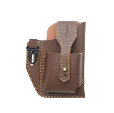 Geantă retro pentru bărbați cu centură în talie, pentru alergare, sporturi în aer liber, pentru telefon mobil, din piele, geantă multifuncțională pentru agățat cu centură în aer liber, Dropship