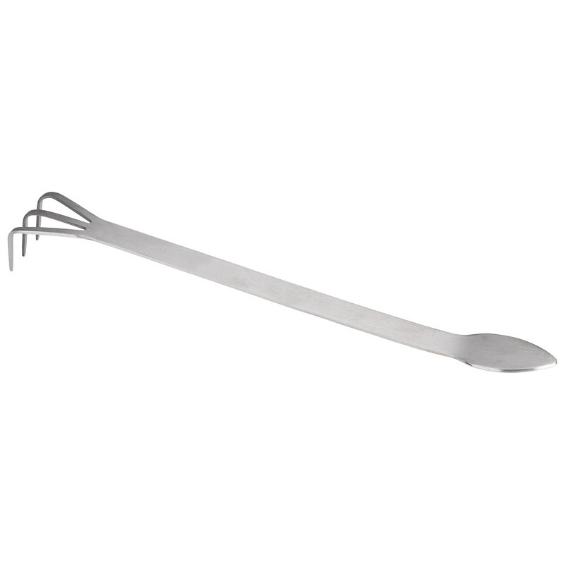 2 az 1-ben rozsdamentes acél gyökérgereblye bonsai csipesz többfunkciós kerti mezőgazdasági szerszám talajlazító spatula