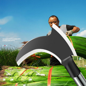 Πολυλειτουργικός χάλυβας υψηλής περιεκτικότητας σε μαγγάνιο διπλό δρεπάνι Gardening Weeding Grass Sickle Farming Handheld Clearing Sickle Garden Tools