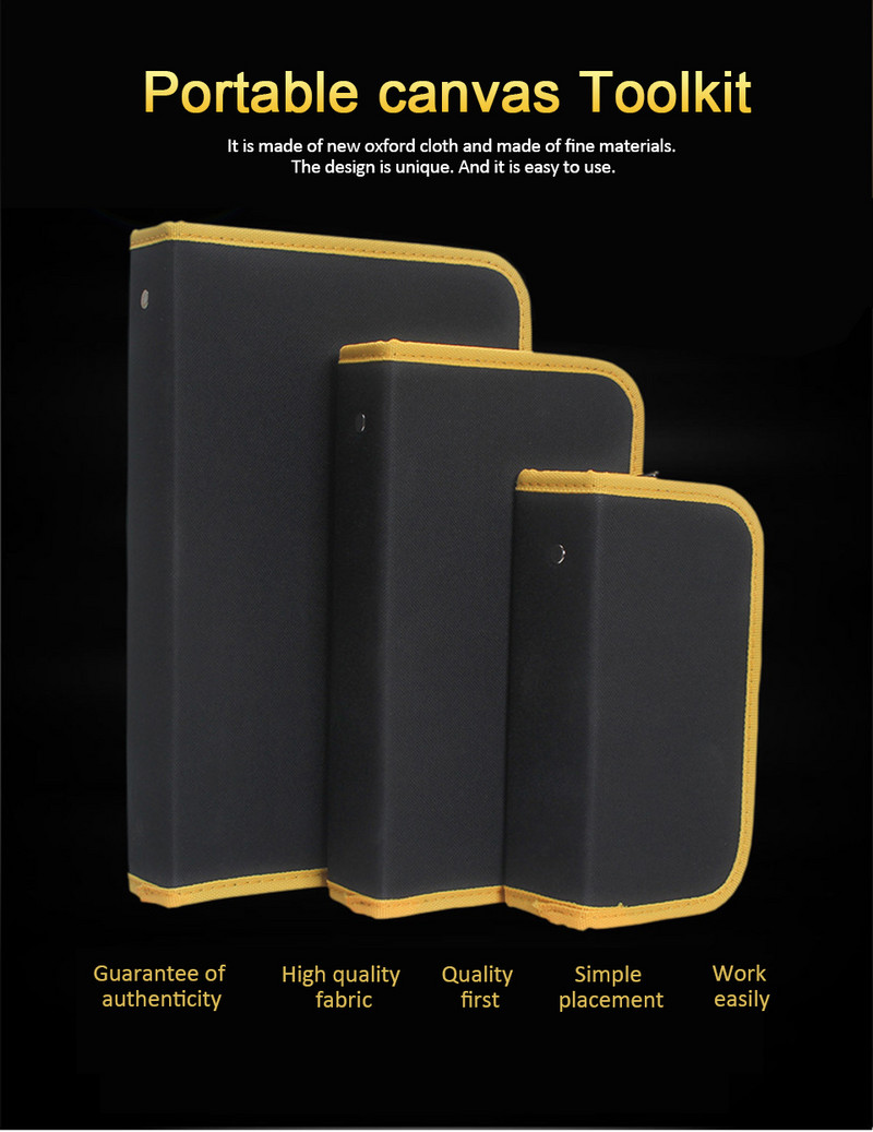 Pânză Oxford Depozitare rezistentă la apă Geantă pentru instrumente de mână Suruburi Cuie Burghiu Piese metalice Unelte Geanta Geanta Dimensiune S/M/L
