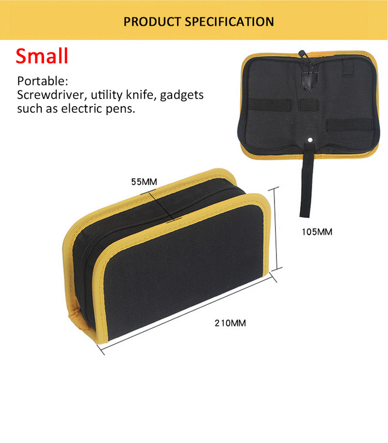 Pânză Oxford Depozitare rezistentă la apă Geantă pentru instrumente de mână Suruburi Cuie Burghiu Piese metalice Unelte Geanta Geanta Dimensiune S/M/L