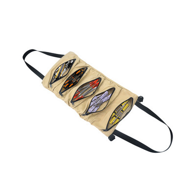 Hordozható szerszámos táska tok csavarkulcs csavarhúzó fogó tekercstáska tok Vászon tekercses szerszámtáska rendező szerszámok tárolótáska tok