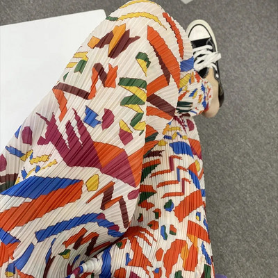 Pink Hearts Pants Hlače na preklop Ležerne ženske tanke hlače širokih nogavica za ljeto 2022. Nove OL ravne ležerne hlače pune dužine za sve kombinacije