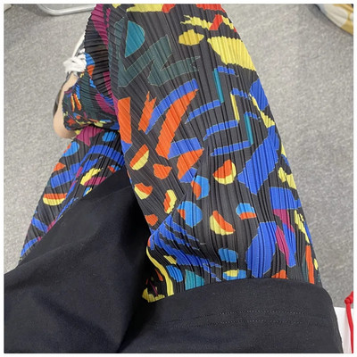 Pink Hearts Pants Hlače na preklop Ležerne ženske tanke hlače širokih nogavica za ljeto 2022. Nove OL ravne ležerne hlače pune dužine za sve kombinacije