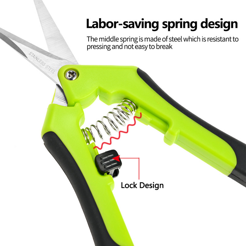 16,5 cm cu lamă dreaptă tăiere tundere instrument plante horticultură frunze tuns foarfece tunder grădină fructe flori livadă