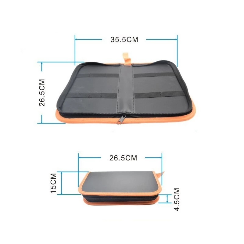 Geantă de scule pentru repararea hardware-ului Geantă portabilă pentru instrumente pentru fier de lipit electric de uz casnic Geantă de instrumente cu fermoar din piele PU multifuncțională, Dropship