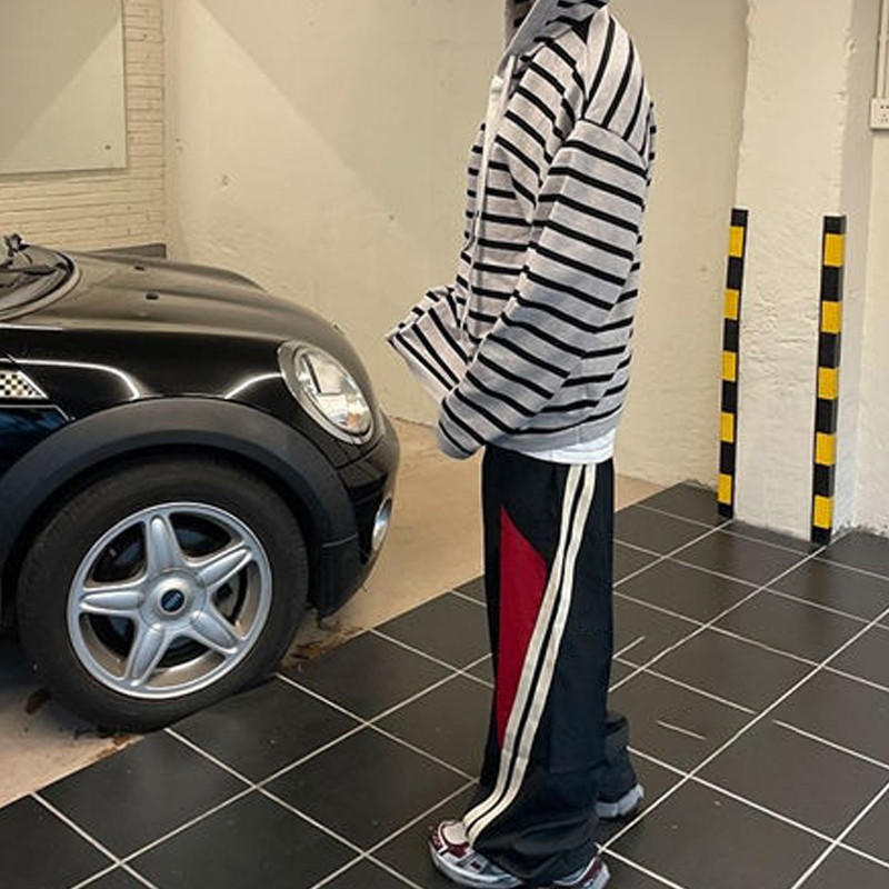 Y2K Női Utcai Ruha Chic Cargo Koreai Harajuku Alkalmi Ejtőernyős Tech nadrágok Férfi Strandnadrágok Széles Lábak Kocogó Nadrágok Ruhák