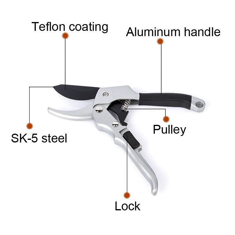 20cm pentru plante cu clichet, horticultură, forfecare manuală, tundere de livadă, tăiere, tăiere, tăiere, arbust, foarfecă de grădină, nicovală, ramură, 1 buc.
