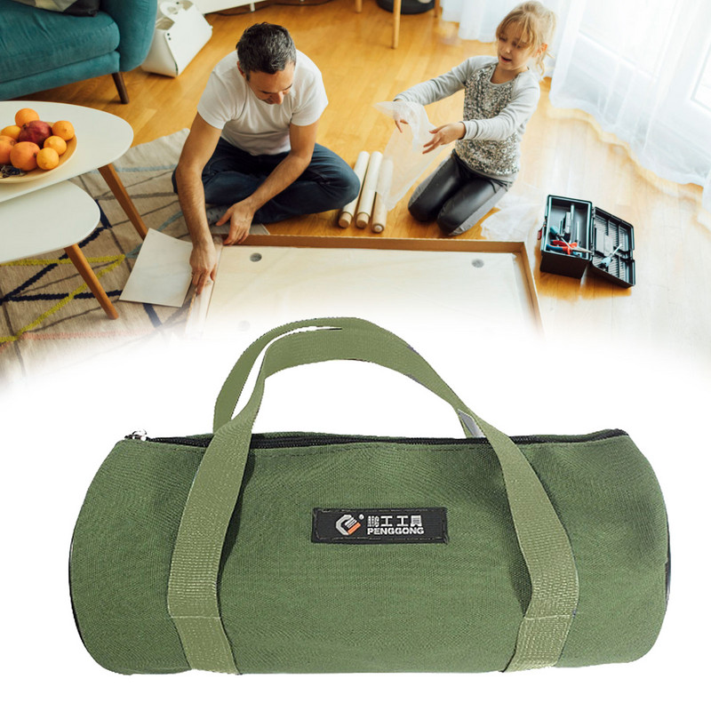 Vastupidav paks lõuendist kott Tööriistakotid Säilitusvahend Instrumendikohver Kaasaskantav elektriliste tööriistade kandekoti multifunktsionaalne ümbris