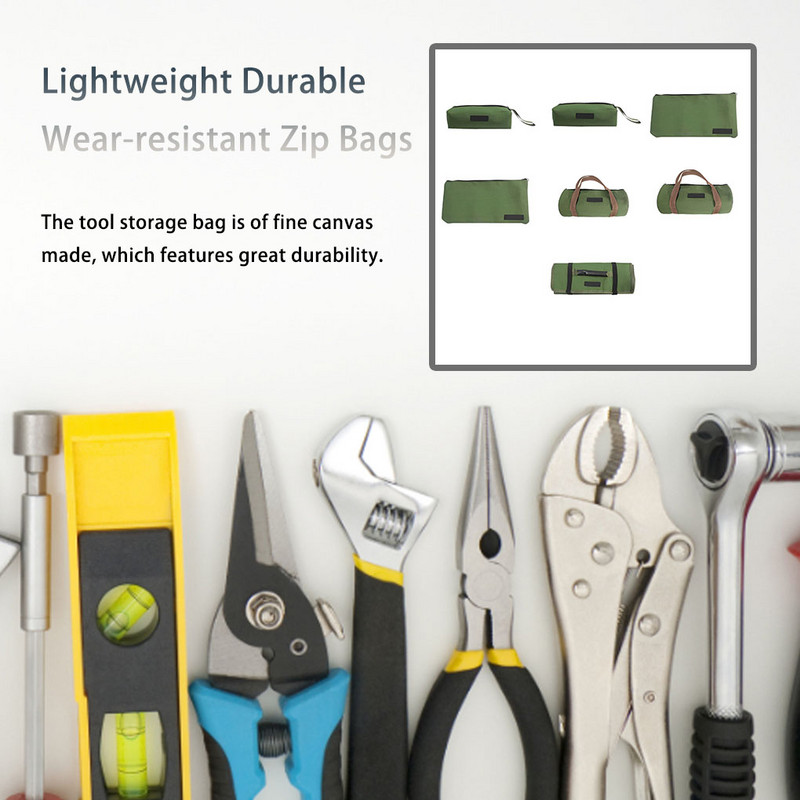 Αντικατάσταση τσάντα αποθήκευσης εργαλείων φερμουάρ Ηλεκτρολόγος υδραυλικός κλειδί Πένσα τσάντα οργάνωσης 252x85x70MM