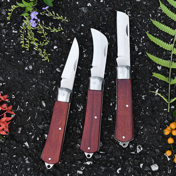 1PCS Нож за присаждане на подрязване Професионална сгъваема машина за присаждане на плодове Инструмент за подрязване Ръчен нож Градинска ножица Ножица