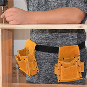 Nahast kantav vööpakk Elektriline puurkott Kruvid Naelad Puuriotsakud Metallosad Kalastusreisiriistade hoiukotid koos vööga