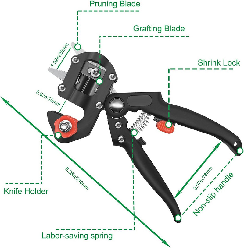 Tocadă pentru altoire Instrument de altoit de grădină Cutter profesionist de tăiere a crengilor Secator Foarfece pentru plante Cutii Foarfecă pentru altoirea pomilor fructiferi