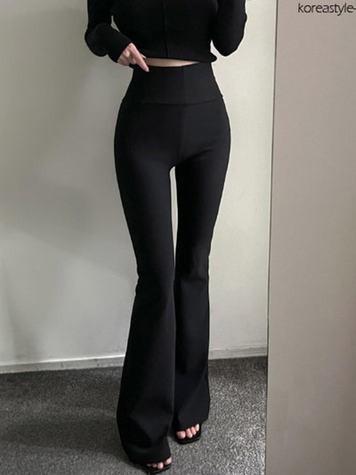 Koreai Vintage TVVOVVIN karcsú, 2022. őszi, magas derekú, lezser nadrág Női Fahsion Sweet Trousers Sportnadrág J8BD