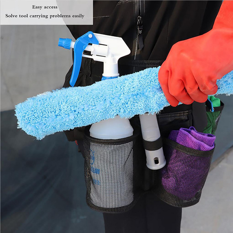 Többfunkciós övtáska vízálló tisztítóeszköz zsebes rendszerezővel