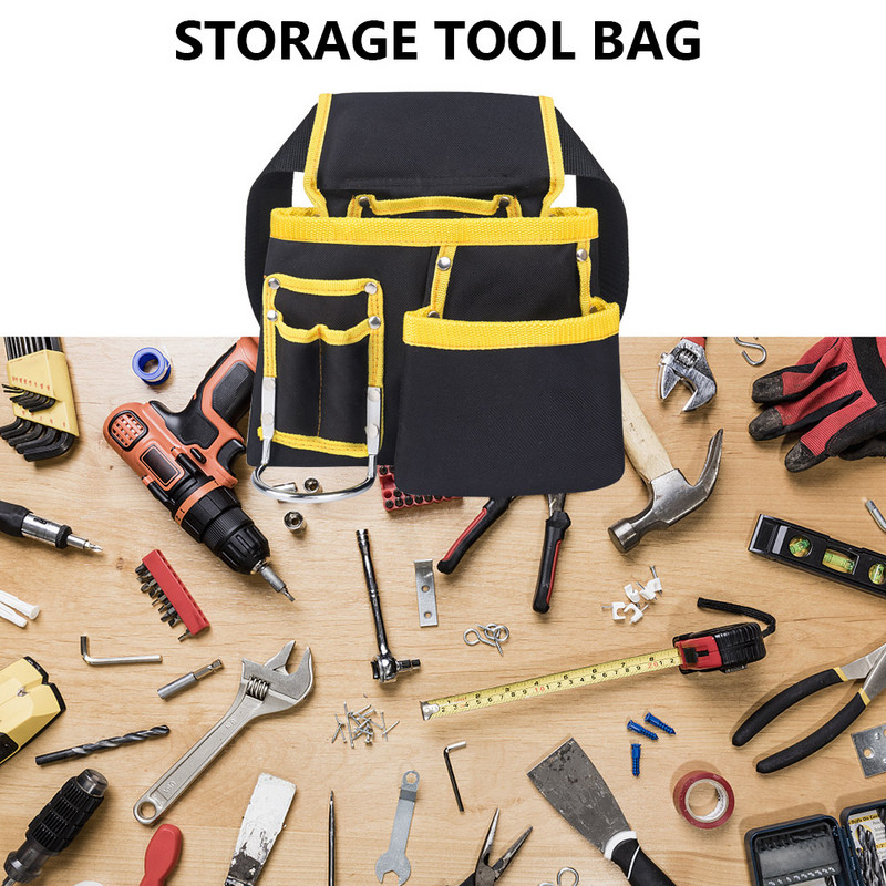 Oksfordas auduma jostas vidukļa kabata, izturīgs regulējams aparatūras elektriķa rīkkopas utilīta komplekta turētājs galdniekiem un celtniekiem