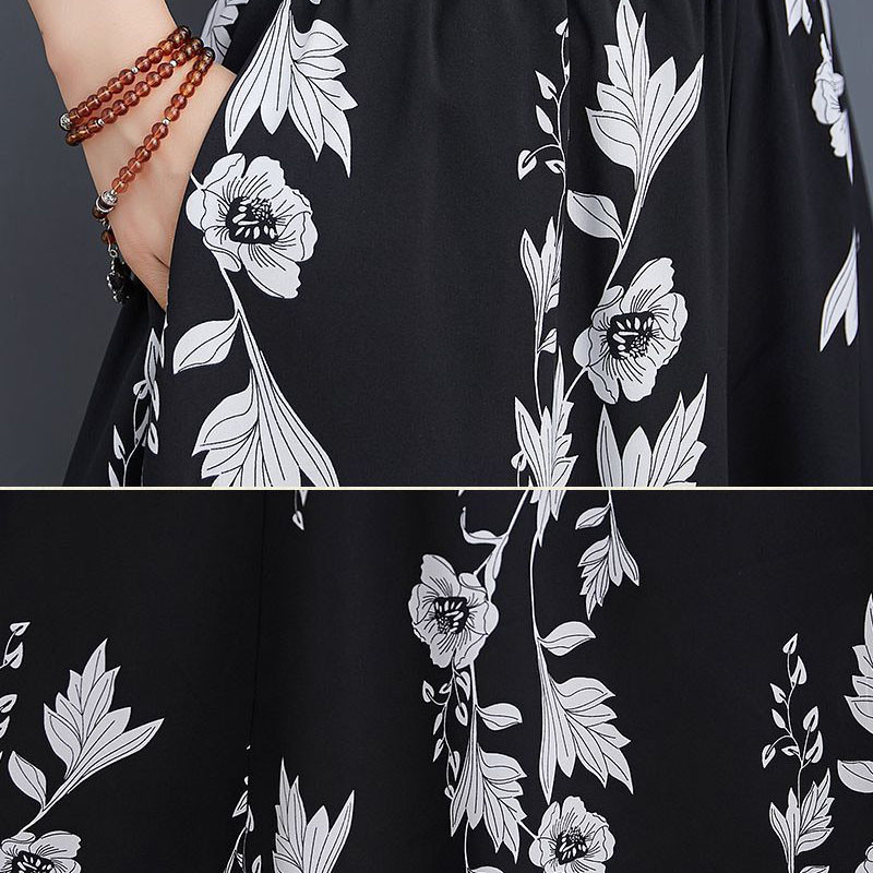 Pantaloni culotte oversize 6XL pentru femei Pantaloni largi de vară cu talie înaltă Pantaloni drepti cu talie înaltă pentru 110 KG