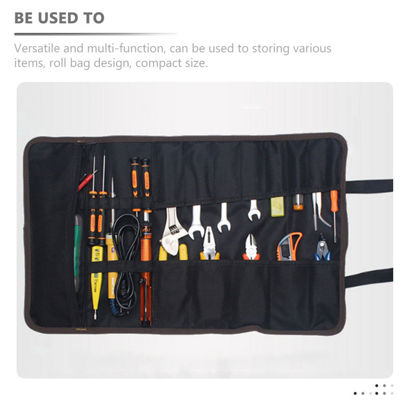Roll Up Tool Bag Multi Purpose Tools Glabāšanas maisiņš Pārnēsājams velmēšanas rīku organizators