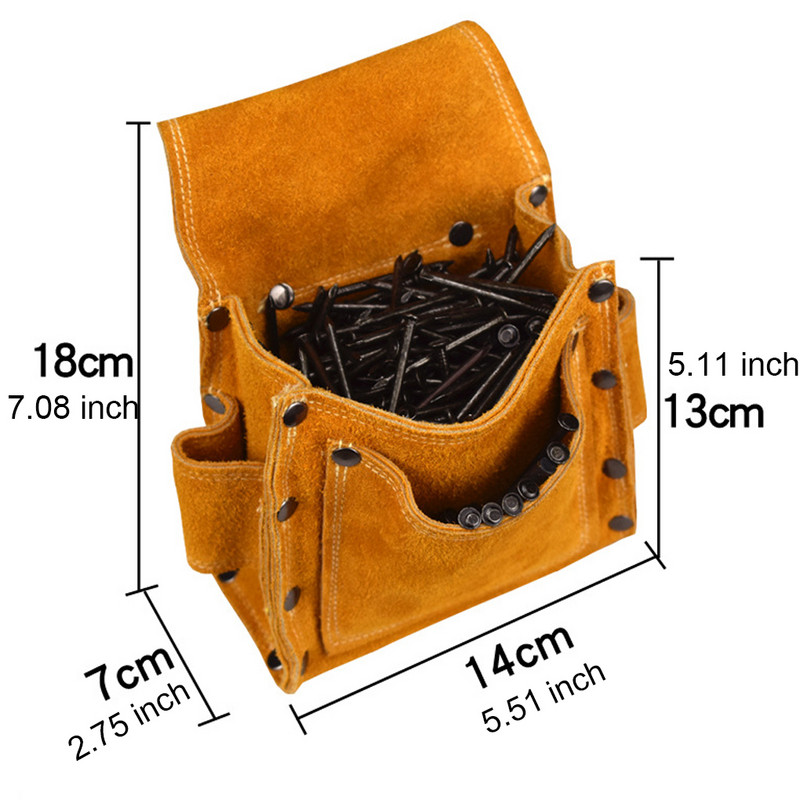 Ādas instrumentu jostas soma 24 kniedes uzgriežņu atslēga kokapstrādes metālapstrādes maisiņš