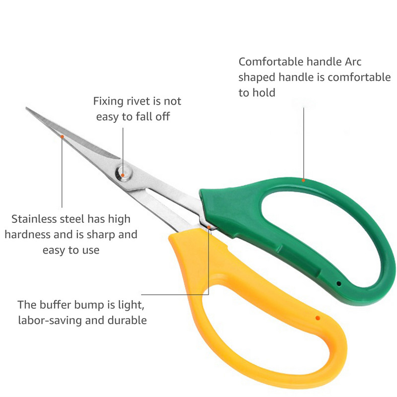 Kertészeti szerszám olló Kétszínű ág bonsai olló könyök ritka gyümölcsszedő szőlő olló szedőeszköz