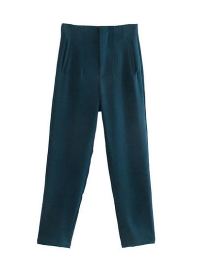 TRAF 2022 Női Nadrág Bézs Magasderekú Női Nadrág Irodai viselet Fekete fehér nadrág Streetwear Többszínű bő nadrág