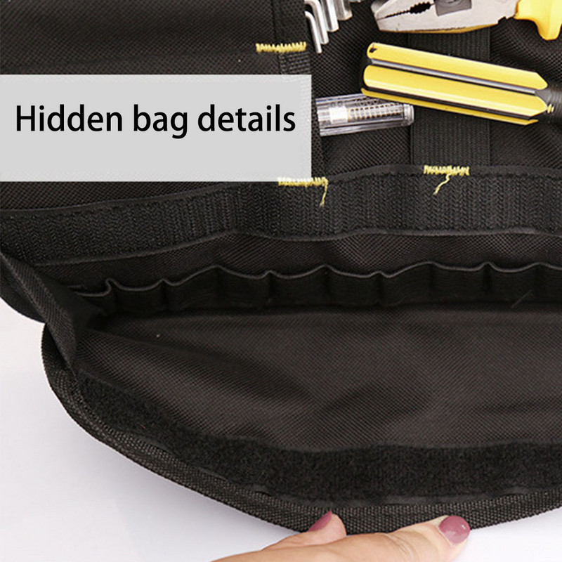 Geantă de scule roll Up Kit de instrumente hardware multifuncțional Kit de exterior Husă de transport pentru electricieni mecanici Negru galben