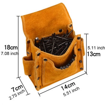 Чанта за кръста с инструменти Преносим джоб за дървообработваща чанта с много джобове, устойчив на пробиване
