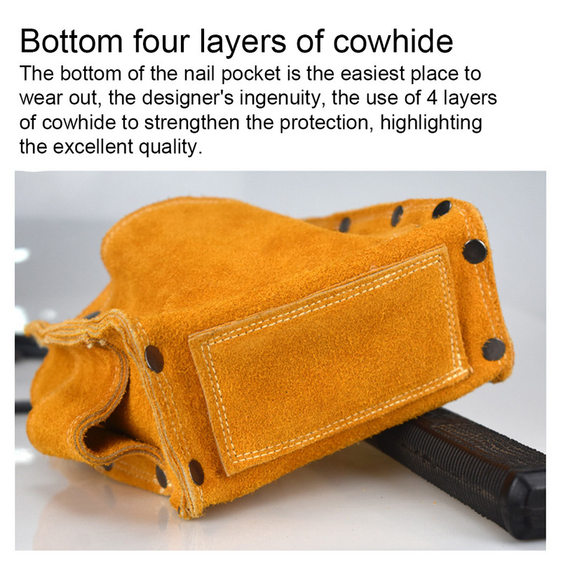 Geantă pentru instrumente, portabilă, cu mai multe buzunare, rezistentă la perforare, pentru prelucrarea lemnului