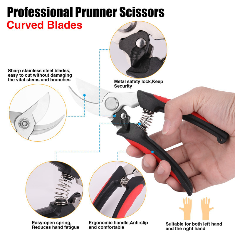 Bypass Gyümölcsös nyíró metszés Vágó metsző faág Kézi metsző oltványvágó Bonsai cserjevágó növény Üllő szerszám kerti olló