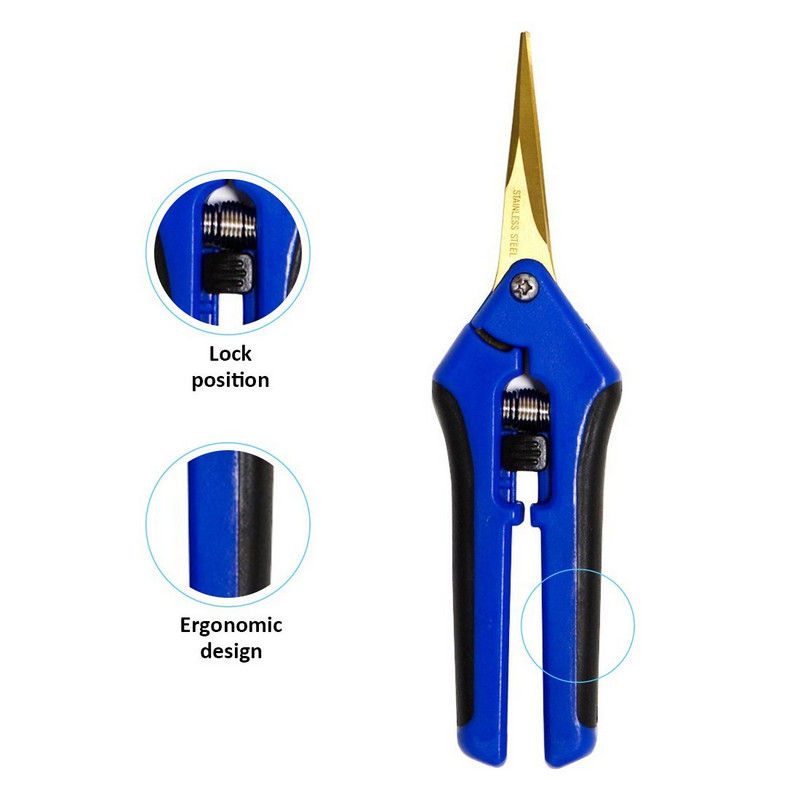 6,5 collu daudzfunkcionālas izliektas asmeņi Dārza atzarošanas šķēres ar diametru ziedu griešanai Zaru šķēres Instrumenti augļu dārzam un dārzam