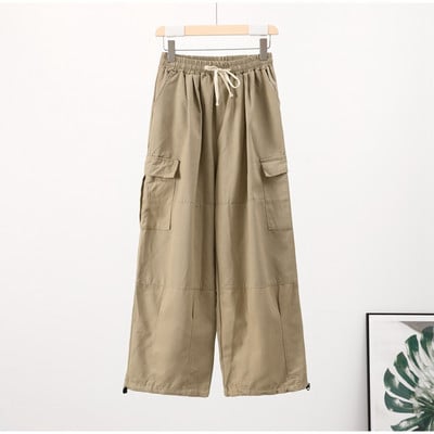 Y2k Streetwear Cargo Bikses Sievietēm Liela izmēra brīvas Harajuku Lielas Kabatas Sieviešu bikses Modes Taisnas, platas Sieviešu hiphopa bikses