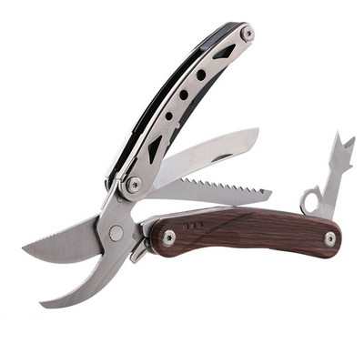 Ψαλίδι κλαδέματος κήπου 6 σε 1 Εργαλεία κηπουρικής Πολυλειτουργικά από ανοξείδωτο χάλυβα Εργαλεία πολλαπλών χρήσεων Εργαλεία συνδυασμού εξωτερικού χώρου