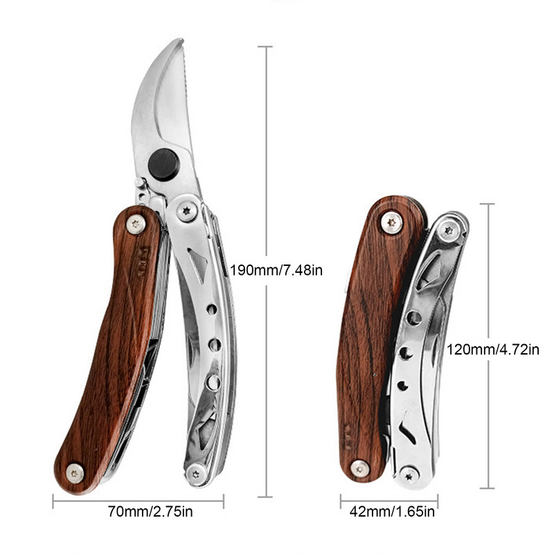 Ψαλίδι κλαδέματος κήπου 6 σε 1 Εργαλεία κηπουρικής Πολυλειτουργικά από ανοξείδωτο χάλυβα Εργαλεία πολλαπλών χρήσεων Εργαλεία συνδυασμού εξωτερικού χώρου