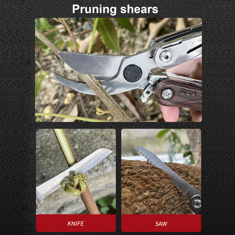Ψαλίδι κλαδέματος κήπου 6 σε 1 Εργαλεία κηπουρικής Πολυλειτουργικά από ανοξείδωτο χάλυβα Εργαλεία πολλαπλών χρήσεων Εργαλεία συνδυασμού εξωτερικού χώρου