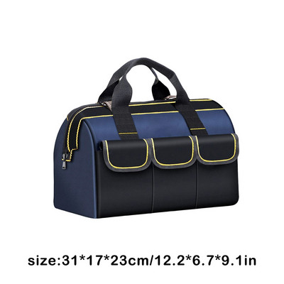 Geantă pentru scule pentru electrician Husă de depozitare pentru scule din stofă Oxford, cu buzunare multiple, 18 inchi