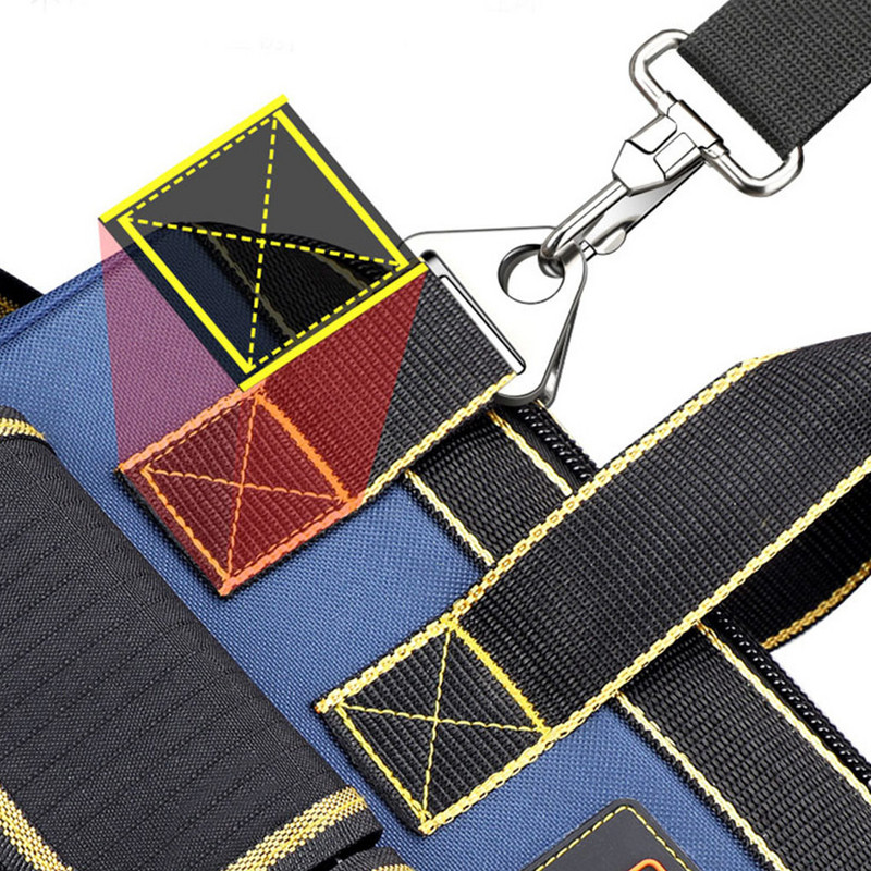 Geantă pentru scule pentru electrician Husă de depozitare pentru scule din stofă Oxford, cu buzunare multiple, 18 inchi