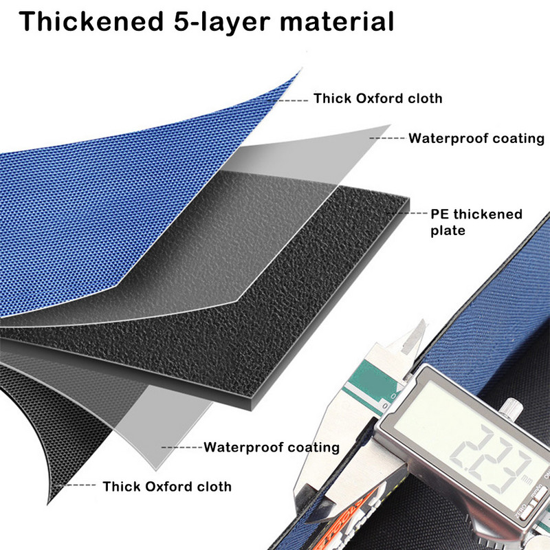 Geantă pentru scule pentru electrician Husă de depozitare pentru scule din stofă Oxford, cu buzunare multiple, 18 inchi