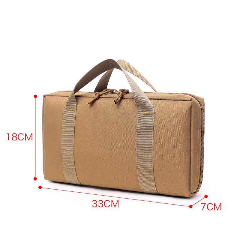 33X18X7 CM Triecienizturīga polsterēta žurnālu soma militāra vispārēja lietojuma pistoles soma taktiskā pistoles pārnēsāšanas soma